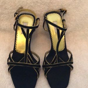 PRADA BLACK&GOLD COCKTAIL SANDAL